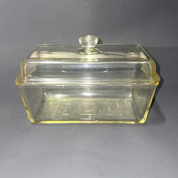 Vintage 1940's Westinghouse Glass Refrigerator Storage Dish w/Lid 9"x5" - Picture 2 of 14
